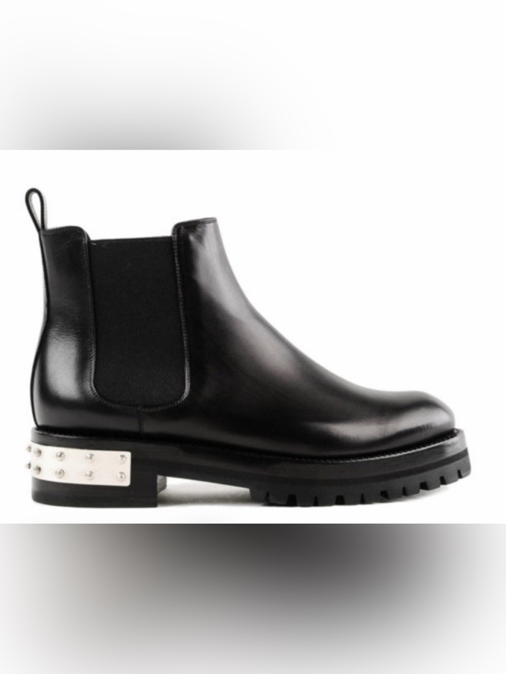 Alexander McQueen Hobnail Black Studded Chelsea Boots